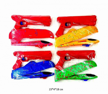 Аэроплан арт. XY035 Сборный с пистолетом для запуска цвета микс, свет. в пак._/200 шт./