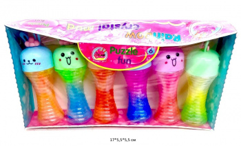 Лизун арт. LY-013 "Мордашка-зверюшка" радужный фигурн. колба (6 шт.) шоубокс_