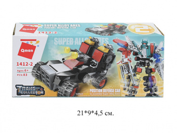 Конструктор арт. 1412-2" Трансформер 6 шт./шоубокс 21*9*4,5