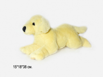 им Собака арт. 13583-209 Лабродор желтый лежит 38 см в пак.