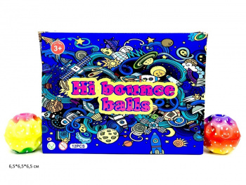 Антистресс арт. YL-022B-1/ABC-A21-805 Мяч "Метеорит" радужный микс (12 шт.) шоубокс_•