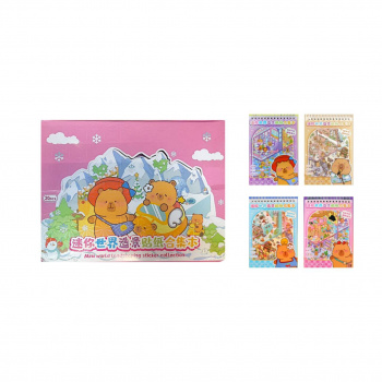 Румбокс арт. CS-010-805 Блокнот с наклейками Капибара 8 листов 20*14 в ассортименте (20 шт.)