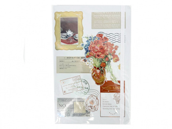 кц_Блокнот арт. PJB-A5246 В обложке "Письма" на резинке А5 в пак.