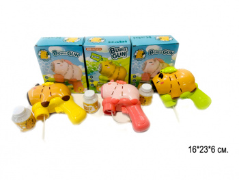 Пистолет арт. 668-132 Капибара с черепахой на спине и мыльные пузыри цвета микс в кор.•