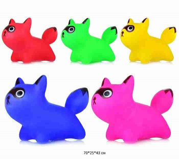 Мяч прыгун арт. 88-8 "Кот в маске" 1300гр звук цвета микс в пак. 75*45