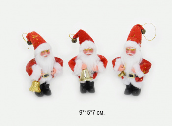 Дед Мороз арт. 6210-4/6610-1 С колокольчиком на колпаке (12 шт.) в пак.