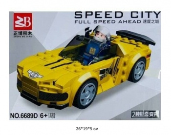 Конструктор арт. 6689D Автомобиль 229 дет. в кор.•