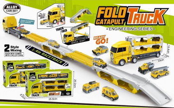 Набор машин арт. 818-15С Автовоз с раскладной эстакадой в кор. 35,6*8,2*20,2