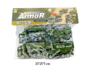 Машина инерц. арт. BQ600-4 Военная спецтехника Набор 4 шт. в пак.• 